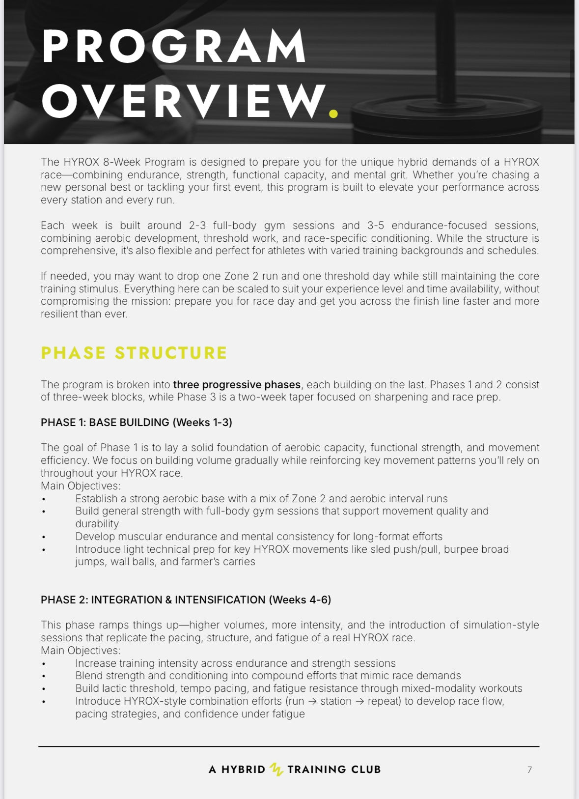 8 Week Hyrox Intensive Program