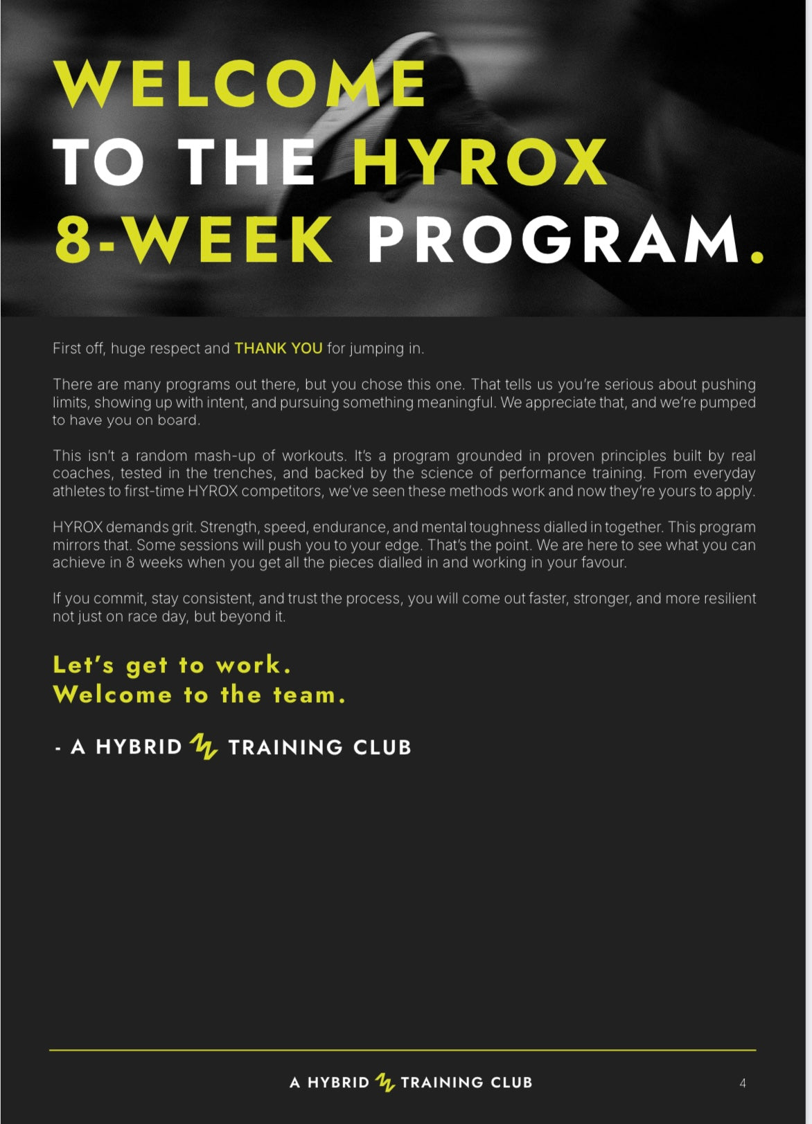 8 Week Hyrox Intensive Program